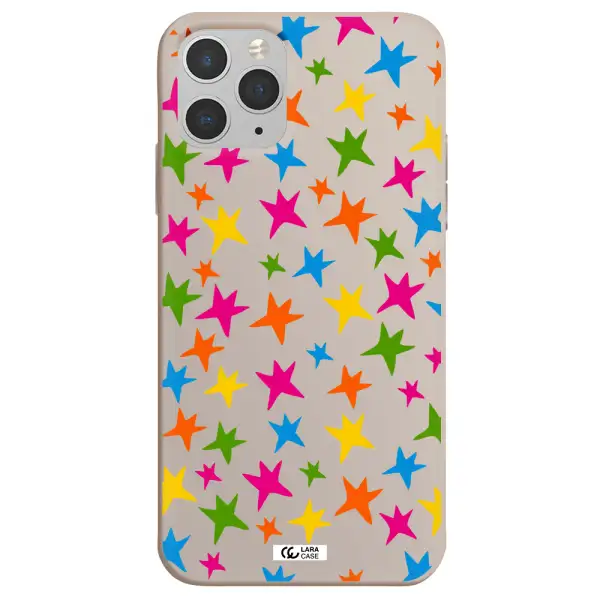 Colorful Stars Apple iPhone 11 pro Silicone Stone Case