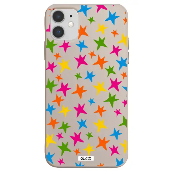 Colorful Stars Apple iPhone 11 Silicone Stone Case