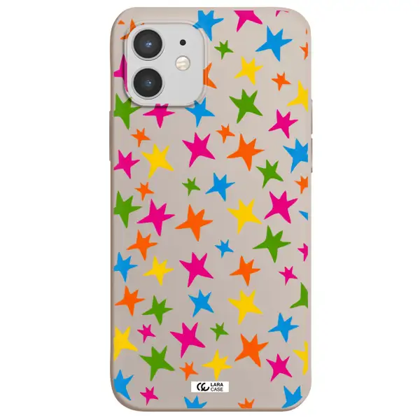 Colorful Stars Apple iPhone 12 mini Silicone Stone Case