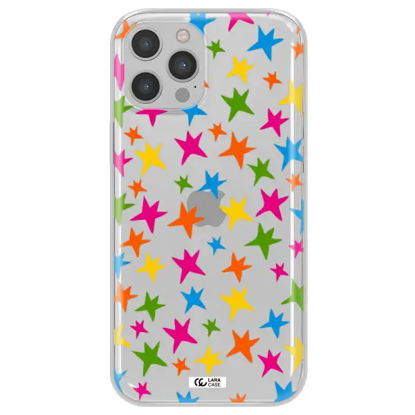 Colorful Stars Apple iPhone 12 pro Clear TPU Case