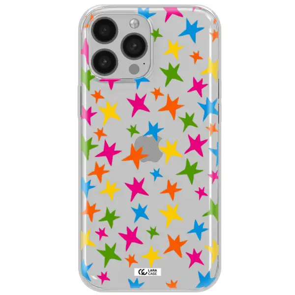 Colorful Stars Apple iPhone 13 Pro Max Clear TPU Case
