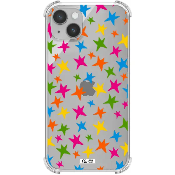 Colorful Stars Apple iPhone 14 Clear PC Case