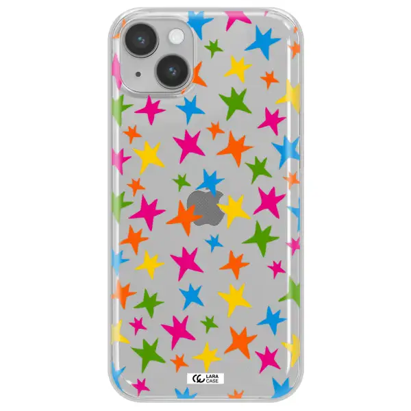 Colorful Stars Apple iPhone 14 Clear TPU Case