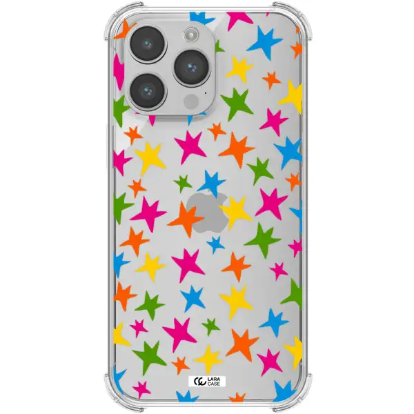 Colorful Stars Apple iPhone 14 pro Clear PC Case