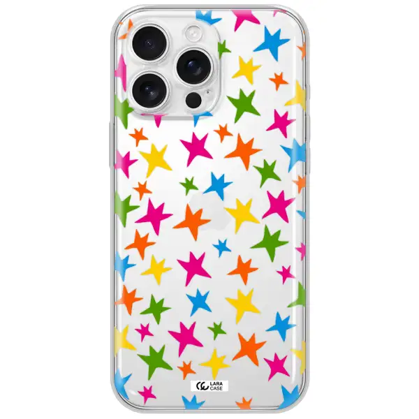 Colorful Stars Apple Iphone 16 Pro Max Clear Tpu Case