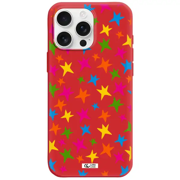Colorful Stars Apple Iphone 16 Pro Max Silicone Stone Case