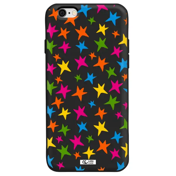 Colorful Stars Apple iPhone 6 Silicone black Case