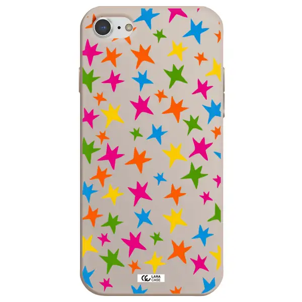 Colorful Stars Apple iPhone 7 Silicone Stone Case