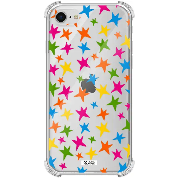 Colorful Stars Apple iPhone se 2020 Clear PC Case