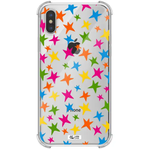 Colorful Stars Apple iPhone X Clear PC Case