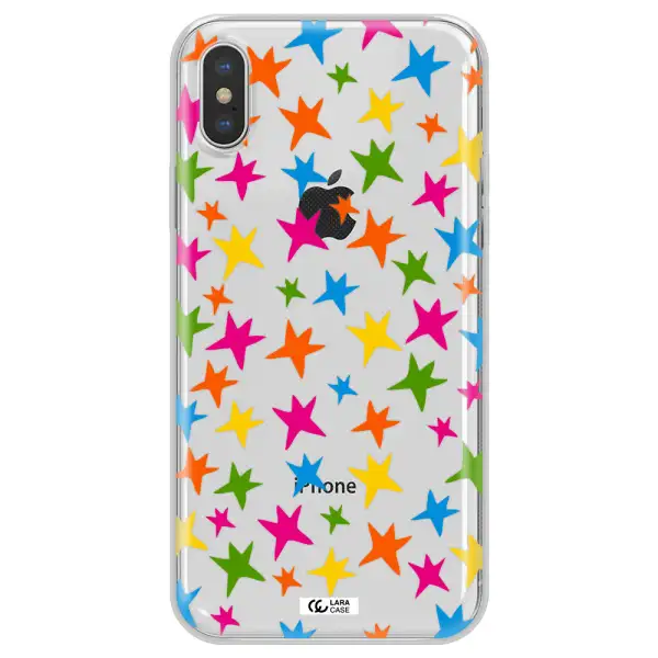 Colorful Stars Apple iPhone X Clear TPU Case