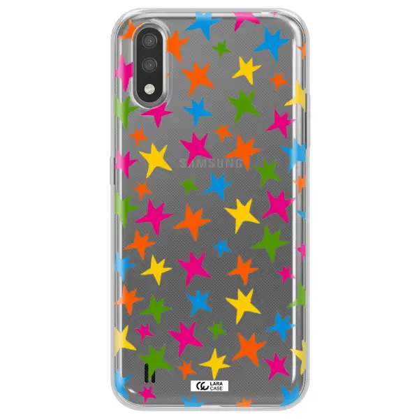 Colorful Stars Samsung A01 Clear TPU Case