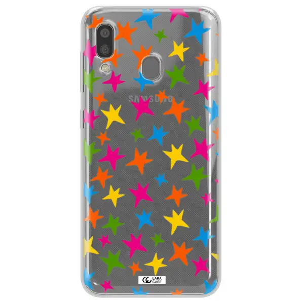 Colorful Stars Samsung A20 Clear TPU Case