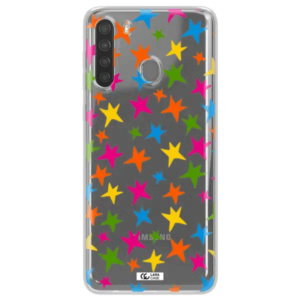 Colorful Stars Samsung A21 Clear TPU Case