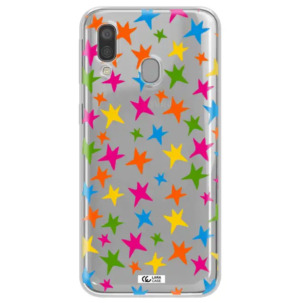 Colorful Stars Samsung A40 Clear TPU Case