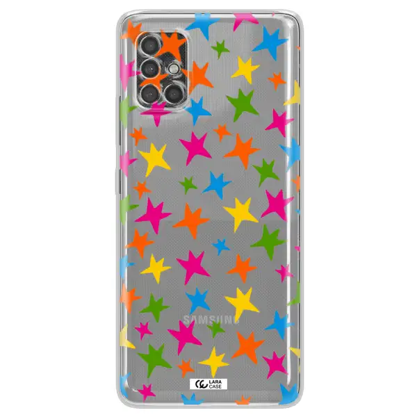 Colorful Stars Samsung A40S Clear Tpu Case