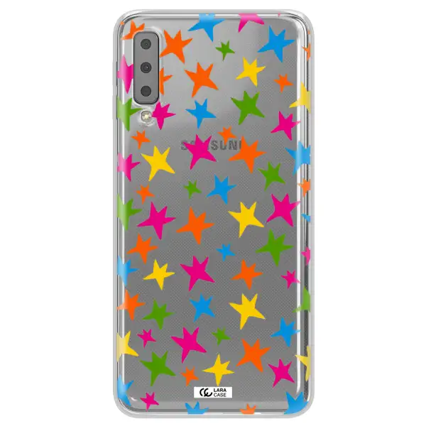 Colorful Stars Samsung A7 2018 Clear TPU Case