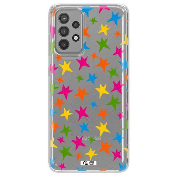 Colorful Stars Samsung A72 Clear TPU Case