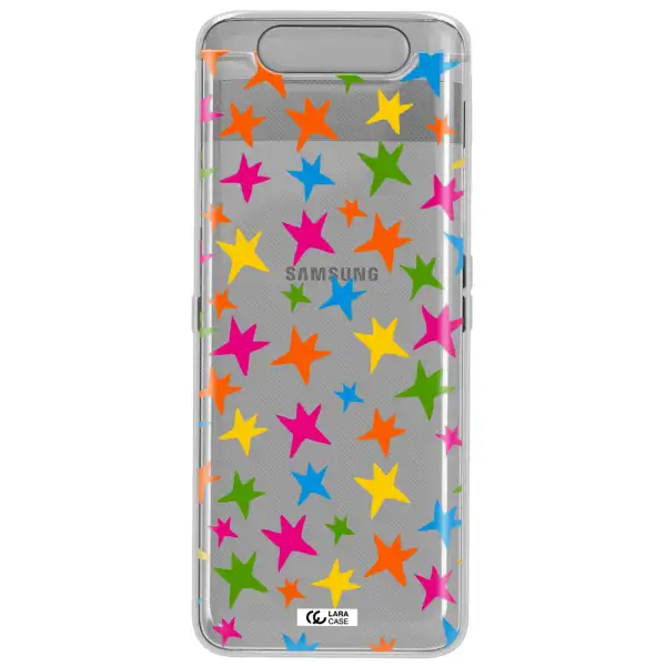 Colorful Stars Samsung A80 Clear TPU Case