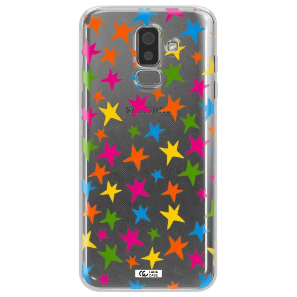 Colorful Stars Samsung J8 Clear TPU Case