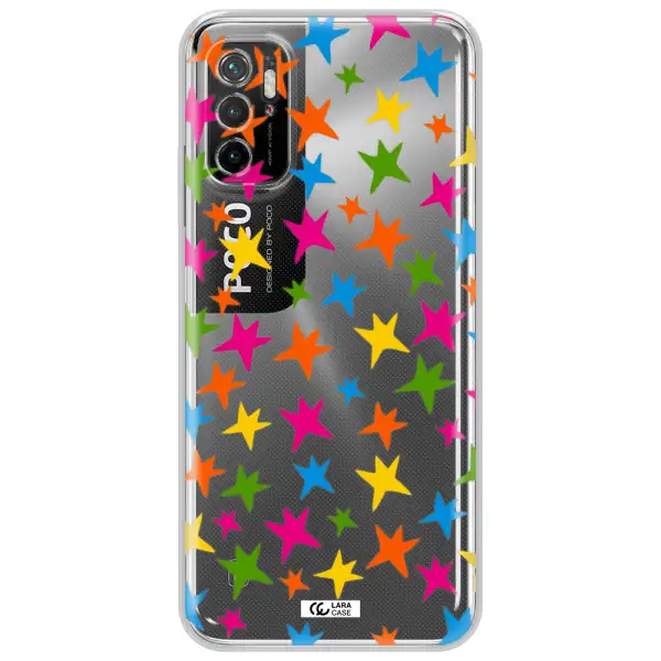 Colorful Stars Xiaomi Poco M3 Pro Clear Tpu Case