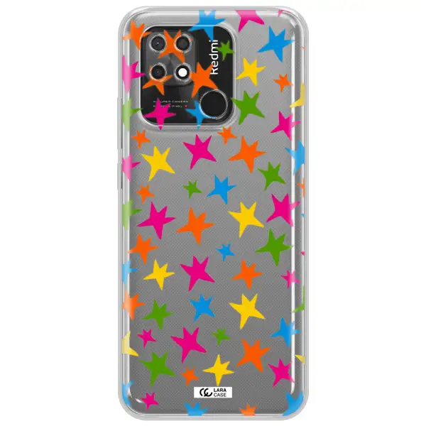 Colorful Stars Xiaomi Redmi 10C Clear TPU Case