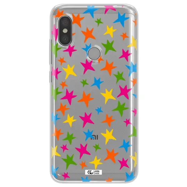 Colorful Stars Xiaomi Redmi Note 6 Pro Clear TPU Case
