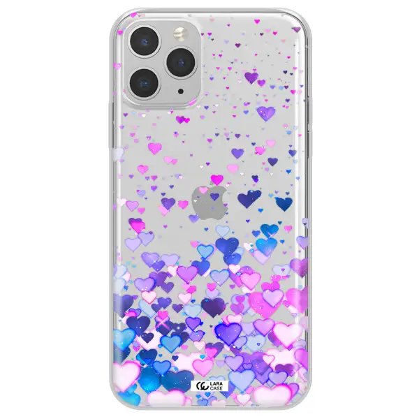 Watercolor Flying Hearts Apple iPhone 11 pro Clear TPU Case