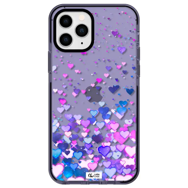 Watercolor Flying Hearts Apple iPhone 11 pro impact Lilac Case