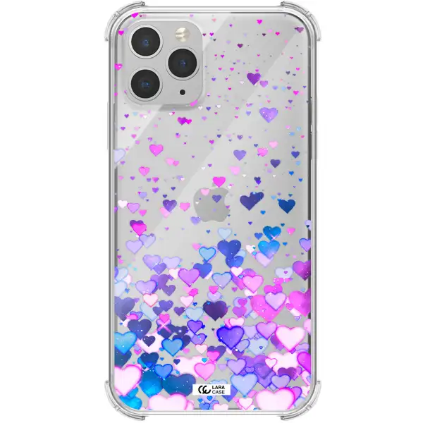 Watercolor Flying Hearts Apple iPhone 11 pro max Clear PC Case