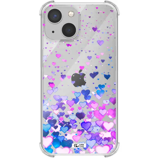 Watercolor Flying Hearts Apple iPhone 13 mini Clear PC Case