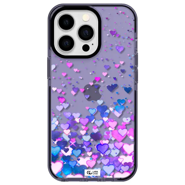 Watercolor Flying Hearts Apple iPhone 13 Pro impact Lilac Case
