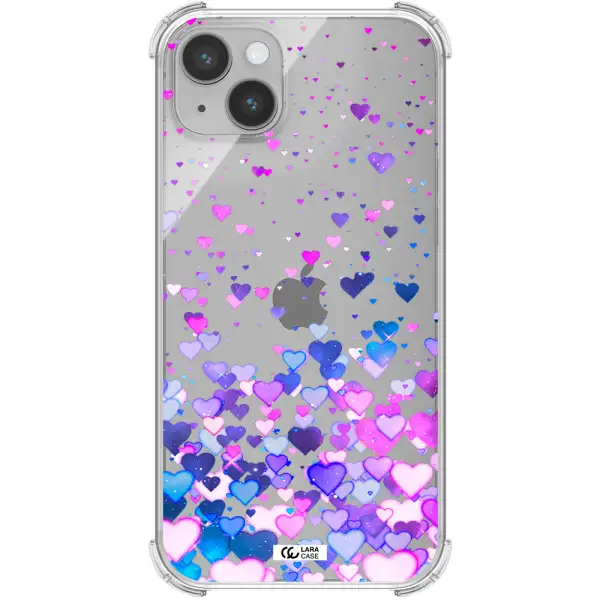 Watercolor Flying Hearts Apple iPhone 14 Clear PC Case