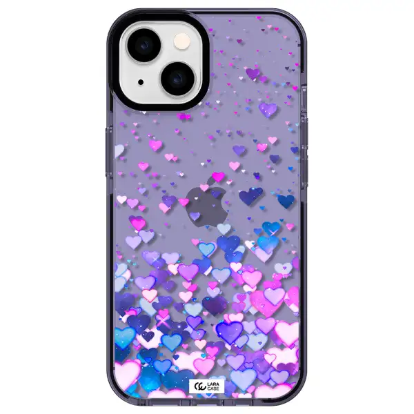 Watercolor Flying Hearts Apple iPhone 14 impact Lilac Case