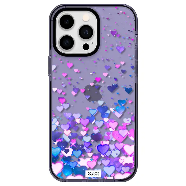 Watercolor Flying Hearts Apple iPhone 15 Pro Max impact Lilac Case