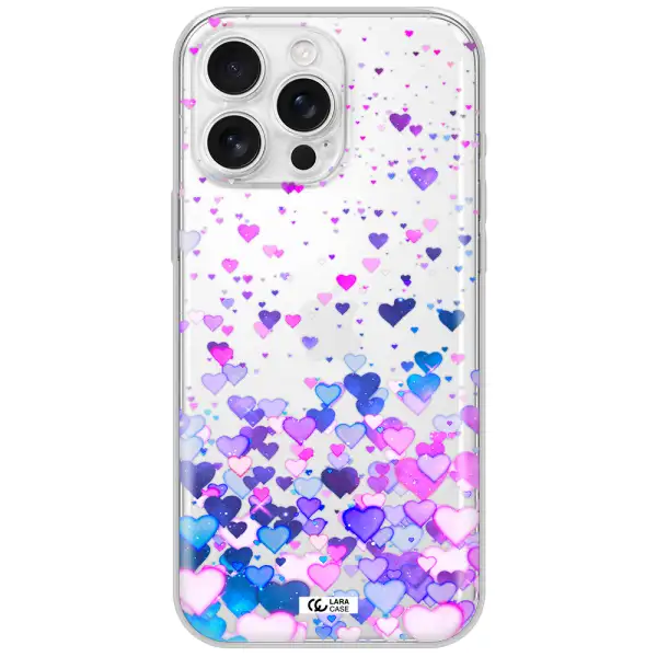 Watercolor Flying Hearts Apple Iphone 16 Pro Max Clear Tpu Case