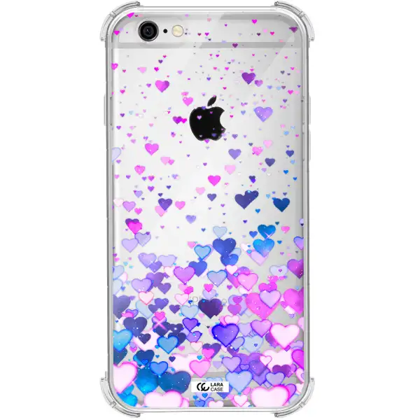 Watercolor Flying Hearts Apple iPhone 6 Clear PC Case