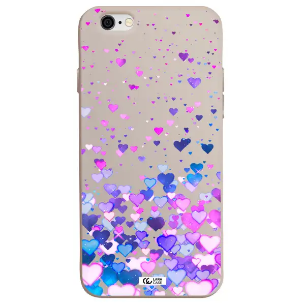 Watercolor Flying Hearts Apple iPhone 6 Silicone Stone Case