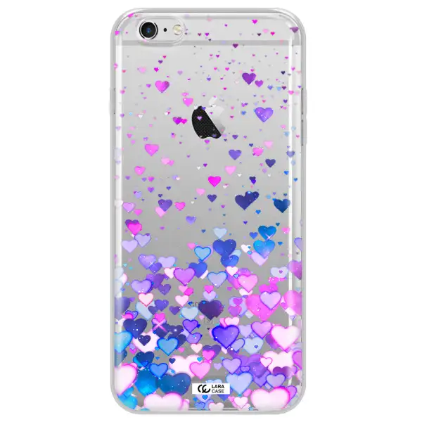 Watercolor Flying Hearts Apple iPhone 6S Clear TPU Case