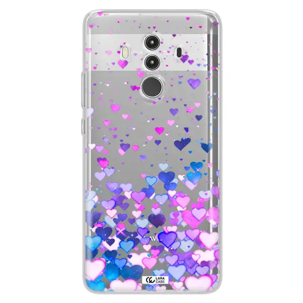 Watercolor Flying Hearts Huawei Mate 10 Clear TPU Case