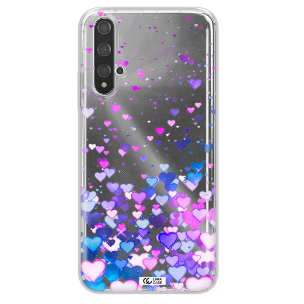 Watercolor Flying Hearts Huawei Nova 5t Clear TPU Case