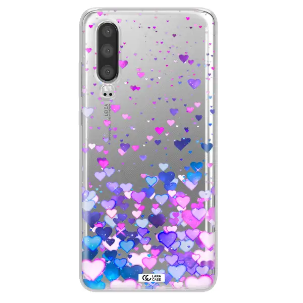 Watercolor Flying Hearts Huawei P30 Clear TPU Case