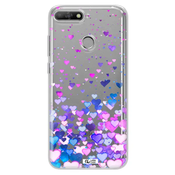 Watercolor Flying Hearts Huawei Y6 Prime 2018 Clear TPU Case