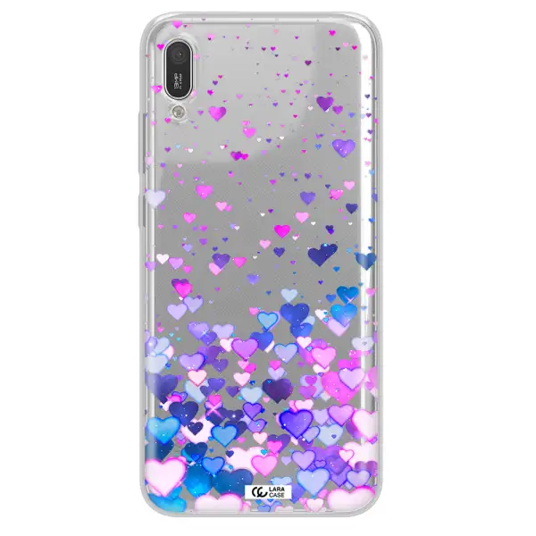 Watercolor Flying Hearts Huawei Y6 Pro 2019 Clear TPU Case