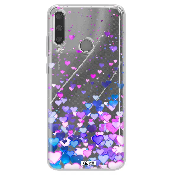 Watercolor Flying Hearts Huawei Y6P Clear TPU Case