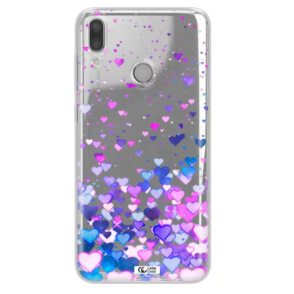 Watercolor Flying Hearts Huawei Y9 2019 Clear TPU Case