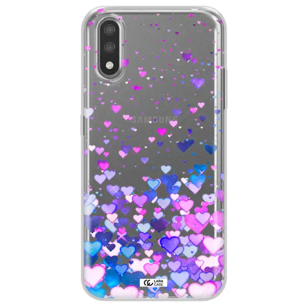 Watercolor Flying Hearts Samsung A01 Clear TPU Case