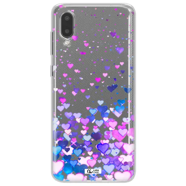 Watercolor Flying Hearts Samsung A02 Clear TPU Case