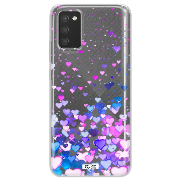 Watercolor Flying Hearts Samsung A02S Clear TPU Case