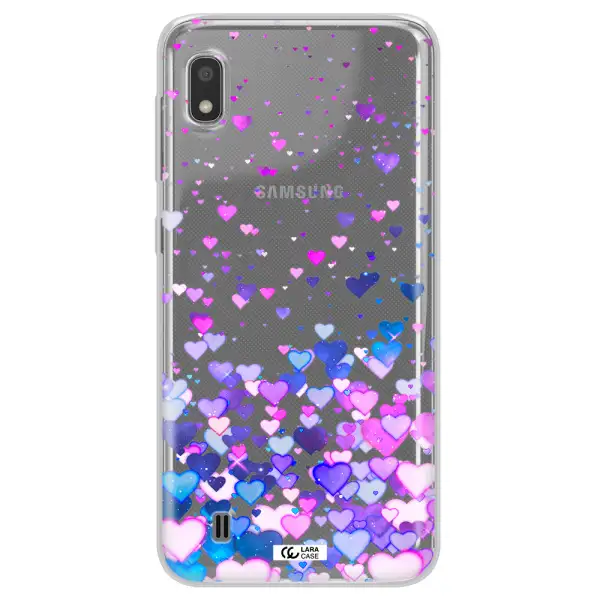 Watercolor Flying Hearts Samsung A10 Clear TPU Case